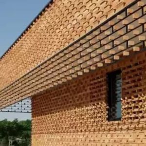 ایده نمای ساختمان با آجر قزاقی